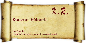 Keczer Róbert névjegykártya