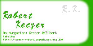 robert keczer business card